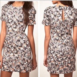 FCUK Abstract print  bow detail dress